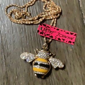 Whimsy Yellow and Black Bee Necklace